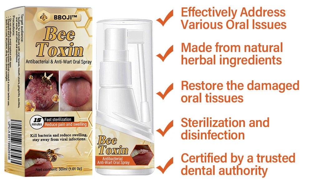 ✅ Official Store | BBOJI™  Bee Toxin Antibacterial & Anti-Wart Oral Spray 🧑🏼‍⚕️ British Dental Association (BDA) Recommendation