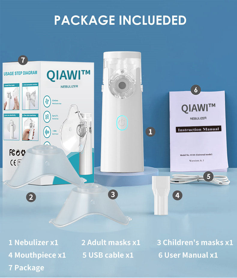 QIAWI™ 👑 Clear Lung Nebulizer - For clear lungs and free breathing 🌿💨